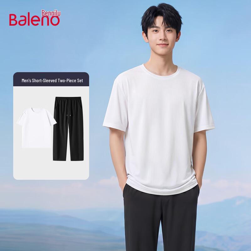 Baleno Men's Ice Silk Short-Sleeve Sportswear Set
