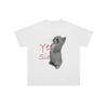 Yes Sir Original Fun Cat Print ShortSleeved Loose Cute Style Pure Cotton TShirt for Men and Women  Couples Clothing Top