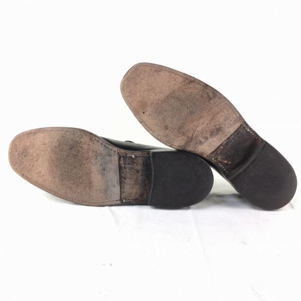 USED/80s-90s Vintage Made in USA Full Brogue Long Wingtip Shoes Black size 10.5D/B 28.0-28.5 Men's