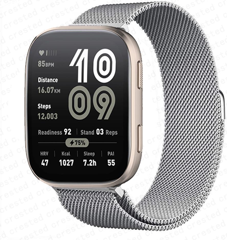 

20mm 22mm watch Strap for Amazfit bip 6 5 Balance GTS 4 mini 2 2e 3 GTR 4 2 3 Pro milanese loop correa bracelet huawei gt 5 Band 20mm watch band серебряный