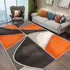 Nordic Style Orange Geometry Large Living Room Carpet Modern Decoration Bedroom Soft Non-slip Rug Large Area Sofa Side Floor M