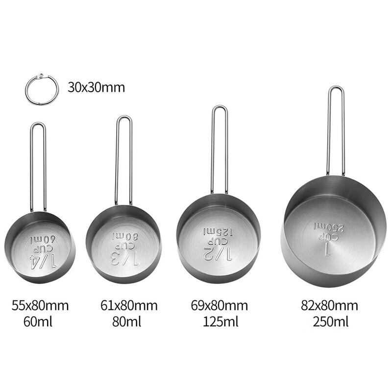 Stainless Steel Measuring Cup & Spoon Set