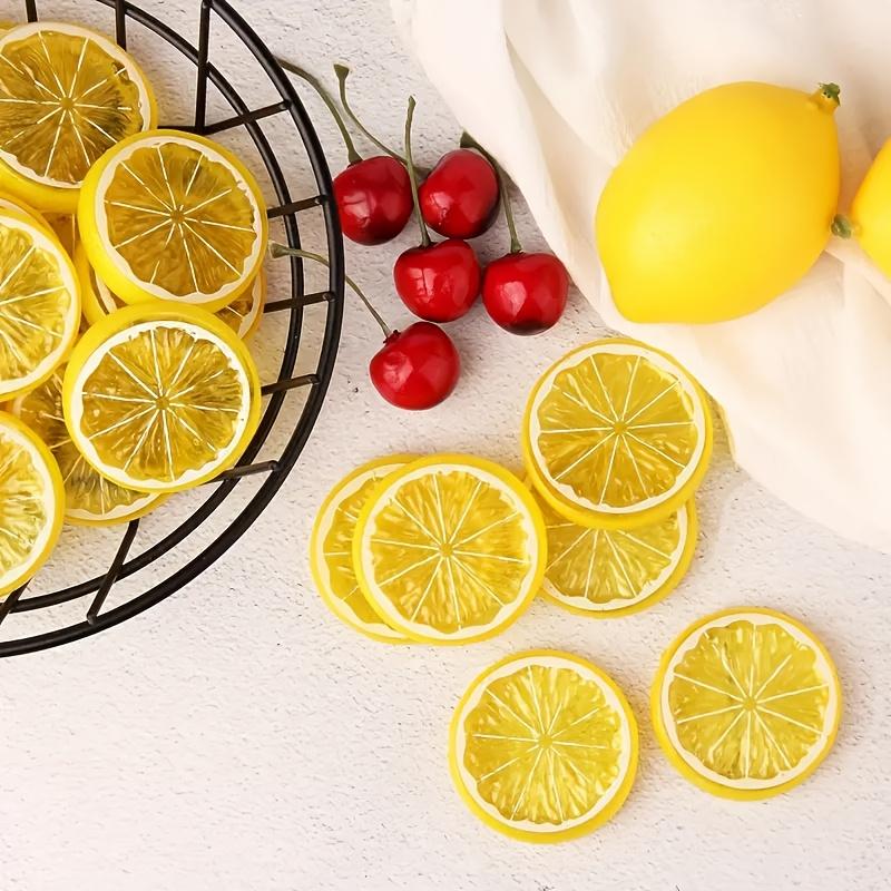 Confezione da 20 Fette di Limone Giallo - Ideali per Decorazioni per la Casa, Natale, Ringraziamento, San Valentino, Festa della Mamma, Laurea, Riunione