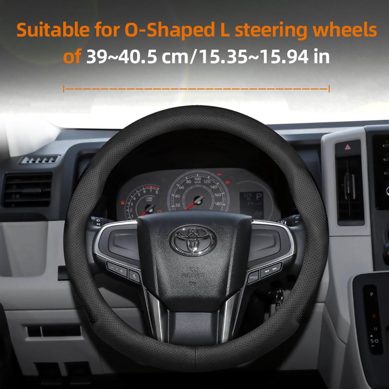 Suitable for Toyota Ultra-Thin Breathable Leather Steering Wheel Cover Suitable for Chr Yaris Auris Rav4 Corolla Hilux Wish Roomy Aqua Prius 30 Probox