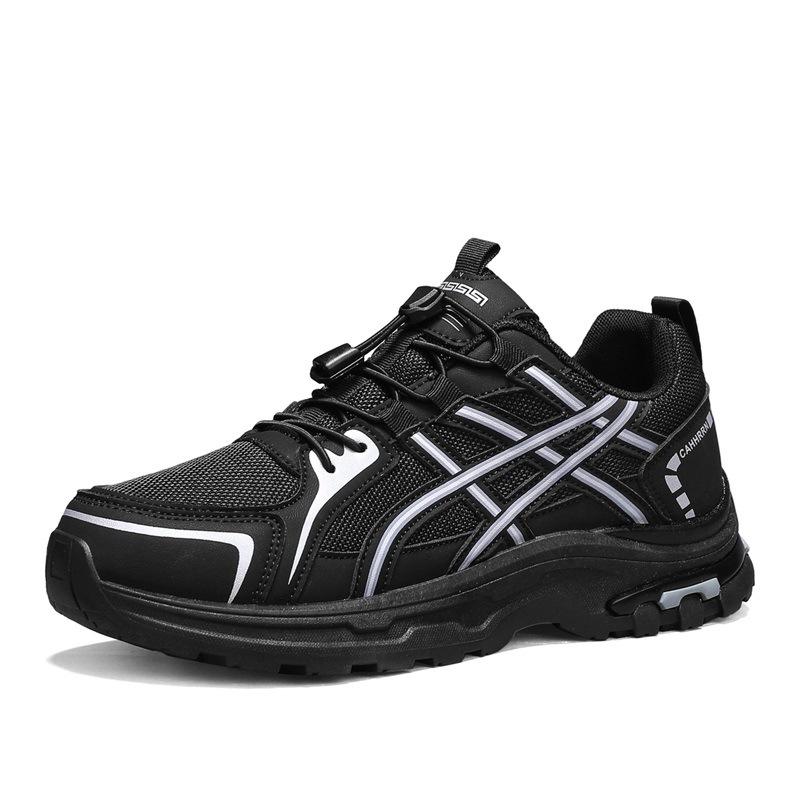 Four Seasons Trend Fashion Low-top Foot Hiking Shoes Contrast Colors Men's Outdoor Casual Sneakers Student Platform Shoes