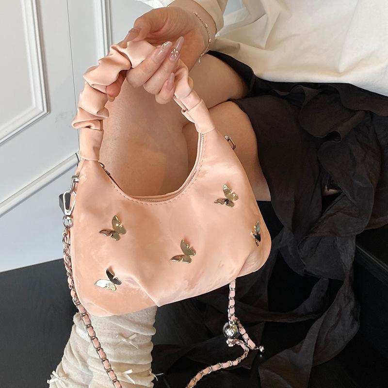 Summer Trend Small Bag Women's 2025 New Fashion Versatile Crossbody Bag One Shoulder Underarm Folds Portable Dumpling Bag