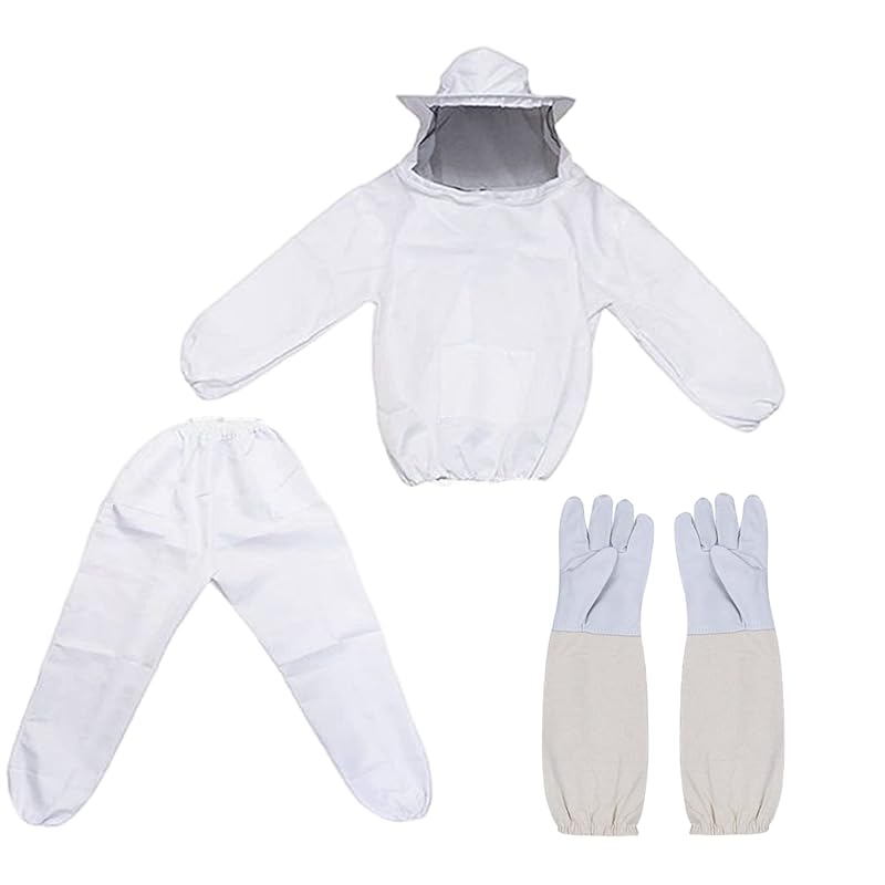 

[med358] for beekeeping protective clothing 3 piece set Top with face net Lower clothing gloves beekeeping bee protective clothing bee Hachi pest