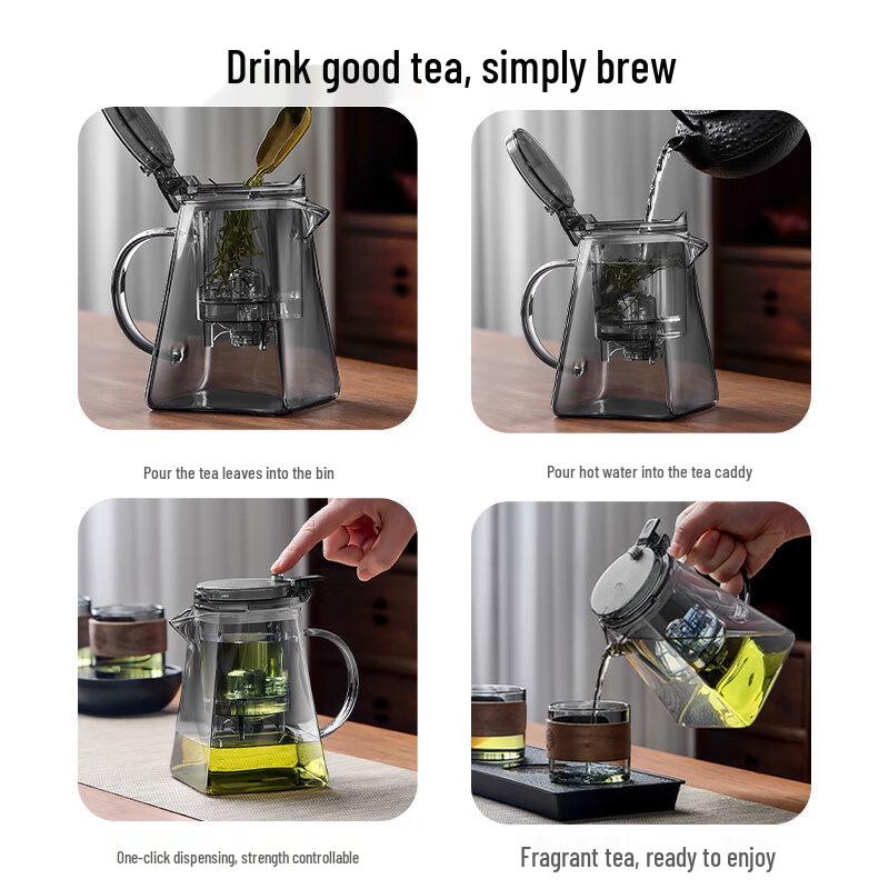Ba Qian Hang Glass Tea Infuser Pot