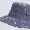 Hat Wide Brim Adjustable Drawstring Windproof Buckle Bucket Hat Outdoor Travel Hiking
