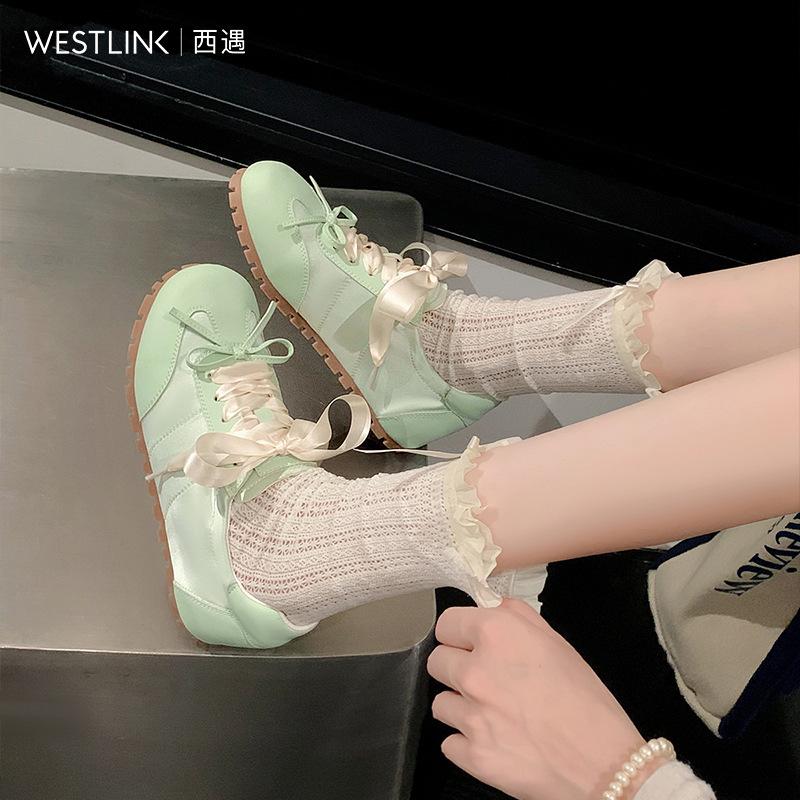 Mint Mambo German training shoes women's 2025 new soft-soled ballet shoes flat-soled single shoes casual Forrest Gump women's shoes