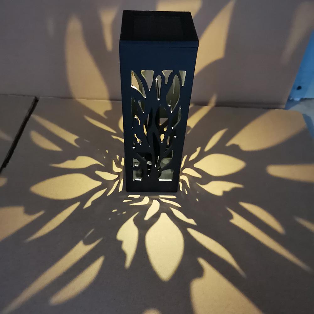 Leaf Pattern Hollowed-Out Solar Lawn Light