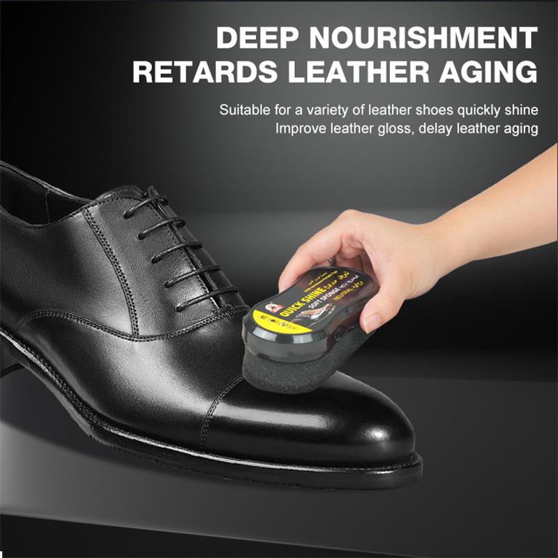 Universal Nubuck Loafers: Double-Sided Lazy Shoe Brush with Black Sponge & Colorless Shoe Polish Wax