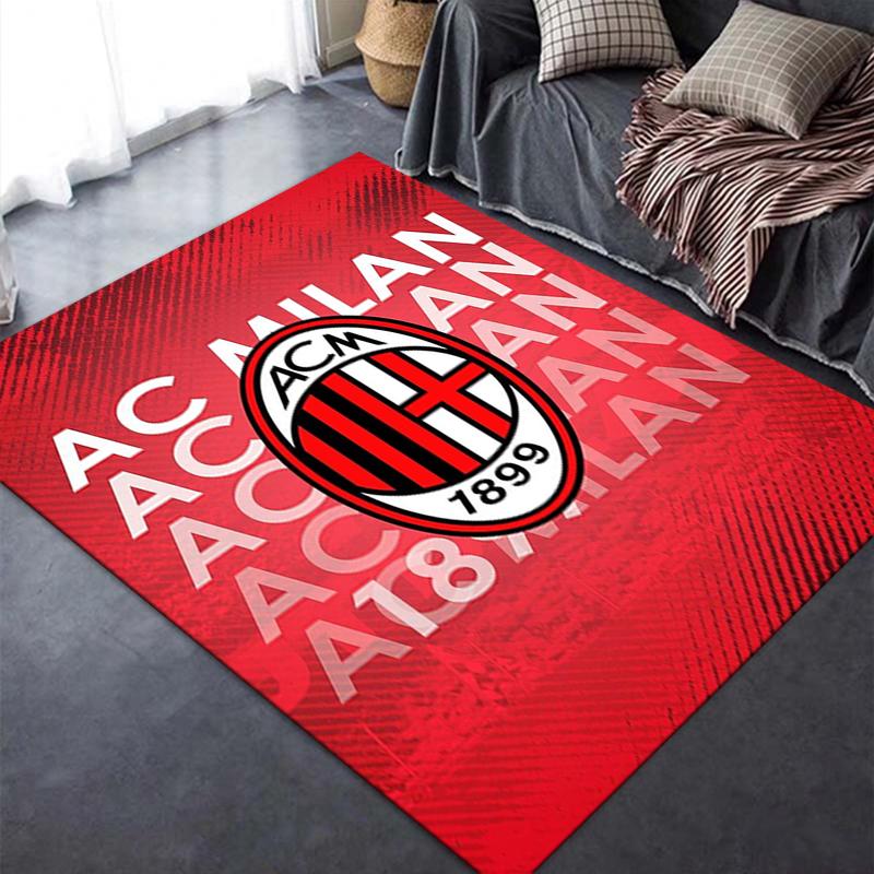 Nuovo Tappeto AC Milan 2025 per Soggiorno Camera da Letto Casa Decorazione Divano, Tappetino Antiscivolo per Giochi Bambini 05