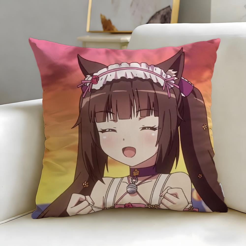 Beliebtes Spiel Nekopara Kissenbezug Weich Leicht zu waschen Kissenhülle Vielseitig für Sofa Bett Reisen und Büro