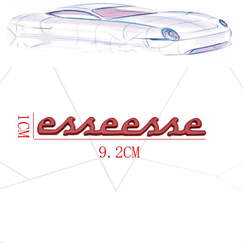 1 stk 3D Metall Esseesse Bilklistremerke Sinklegering Bilkarosseri Side Bak Bagasjerom Emblemer 695 595 Esseesse Logo For 500 695 595 Esseesse Auto Tilbehør