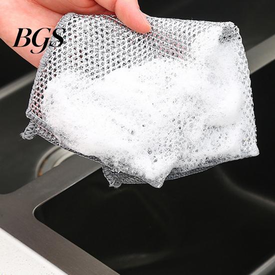 Oil-resistant Dishcloth 2Pcs Cleaning Cloth Labor-saving Wire Dishcloths Fine Hole For Pots Design Stove Pot Rag for Home Kitchen Quick-drying