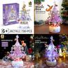 Christmas Tree Music Box Assembly Building Blocks Model Ornament For Kids Diy Creative Gift