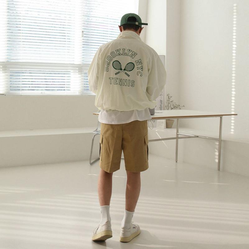 

Летняя тонкая уличная одежда для защиты от солнца, мужская свободная повседневная куртка с воротником-стойкой, модная куртка в корейском стиле с принтом 2XL