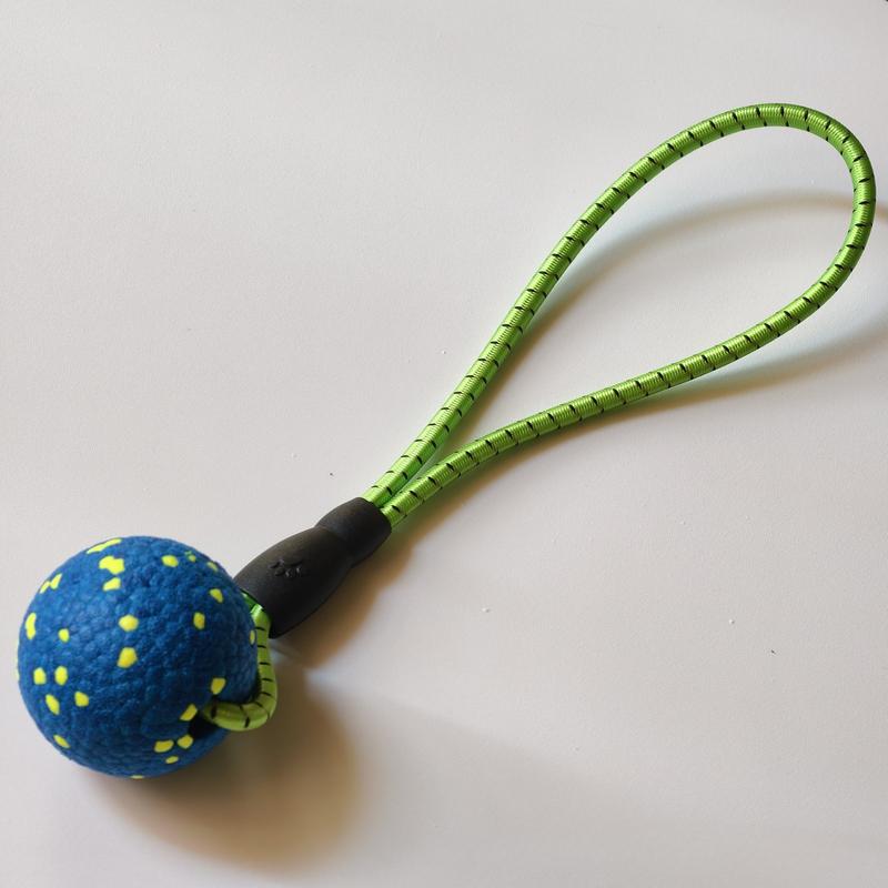 ETPU Elastic Rope Ball Pet Toy for Dog Interaction Tug-of-war Throwing Catching Durable Chew-resistant Rebounding Training Ball