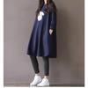 Plus Size Fleece-lined Maternity Sweatshirt Dress Set - Autumn/Winter 2023 Collection