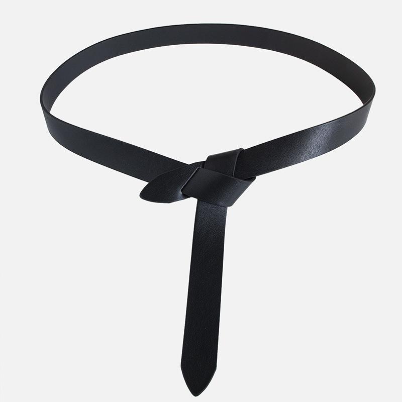 Belt Women's Decoration with Dress Korean Fashion Pillow Cover Versatile Black Shirt Knotted Belt