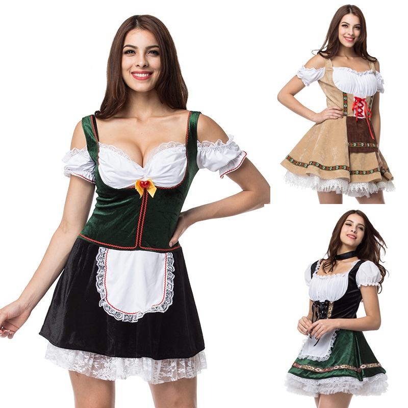 Elegant Bavarian Heidi Dirndl Costume For Women Perfect For Oktoberfest Celebrations