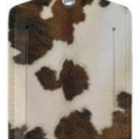 Stylish Printed Leather Luggage & ID Tag Set