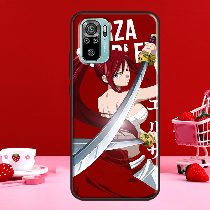 Natsu Erza Fairy Tail For Xiaomi Redmi Note 8 9 10 11 Pro Note 10S 9S 11S Case For Redmi 9 10 9T 9A 9C Coque