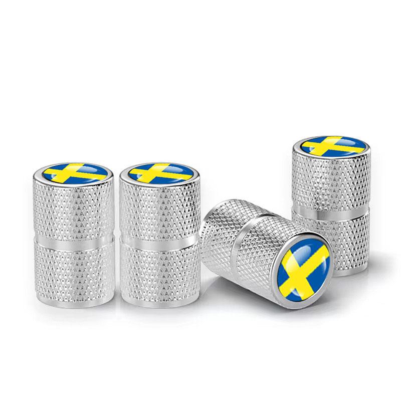 4Pcs Tyre Valve Cover Metal Car Tire Wheel Stem Air Valve Cap for Volvo XC40 XC60 XC90 C30 C70 S60 V50 V60 V70 Auto Accessoories