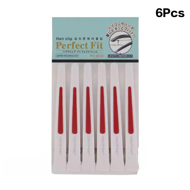 6Pcs Pro Seamless Alligator Clip Hair Clip Barbershop Haircutting Sectioning Hairpin Salon Household Beauty Styling Tools