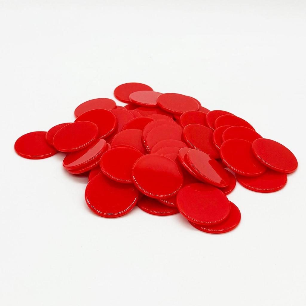Thickened 25mm Transparent Solid Color Round Chips: 10 Colors for Early Education and Montessori Math Counting Aids