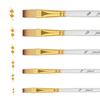5 Pcs Set Nylon Hair Short Rod Painting Brush Artist Paint Art Drawing for Watercolor Oil Gouache 4 Specifications Available