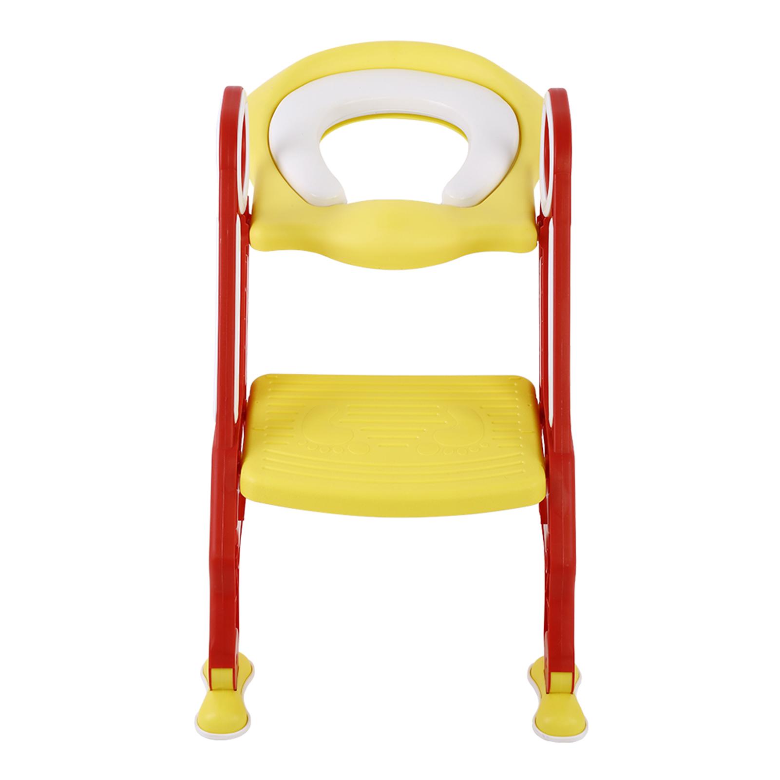 

Baby Toddl Soft Toilet Chair Ladd Potty ing St (Red Yellow)