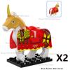 MOC Medieval Figure Mount Building Blocks Roman Wolf Warrior Infantry Lion Heart King Castle Knights Armored War Horse Brick Toy
