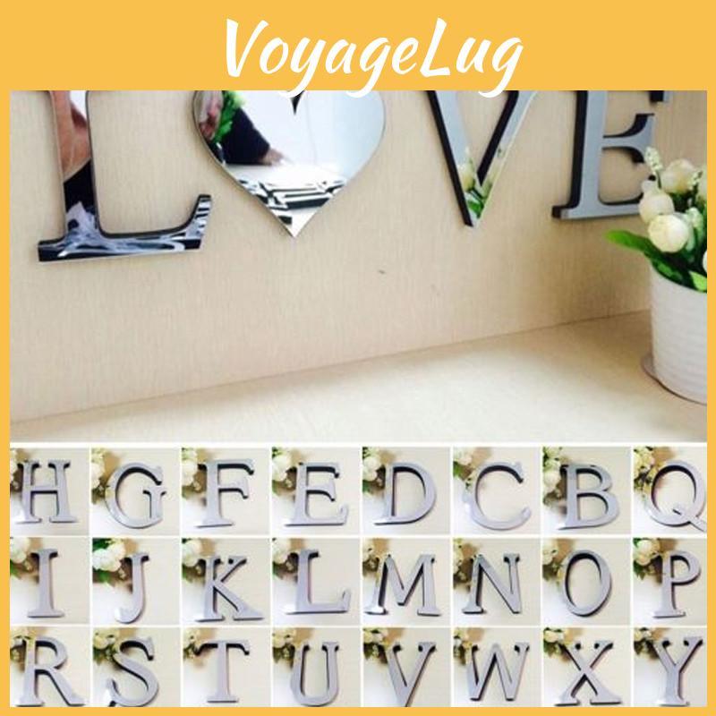 Unique 4 Letters Love Home Furniture Mirror Tiles Self-adhesive Wall Decor For Any Room