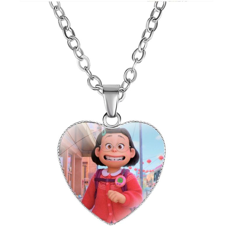 Stunning Turning Red Anime Heart Necklace For Fashionable Women