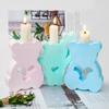 Cute Balloon Bear Candlestick Silicone Mold DIY 3D Animals Candle Holder Ornaments Casting Resin Cement Gypsum Mould Home Decor