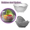 Stainless Steel Draining Basket Mesh Sieve Multi Use Household Kitchen for Washing Rice Vegetables Fruits Efficient Portable