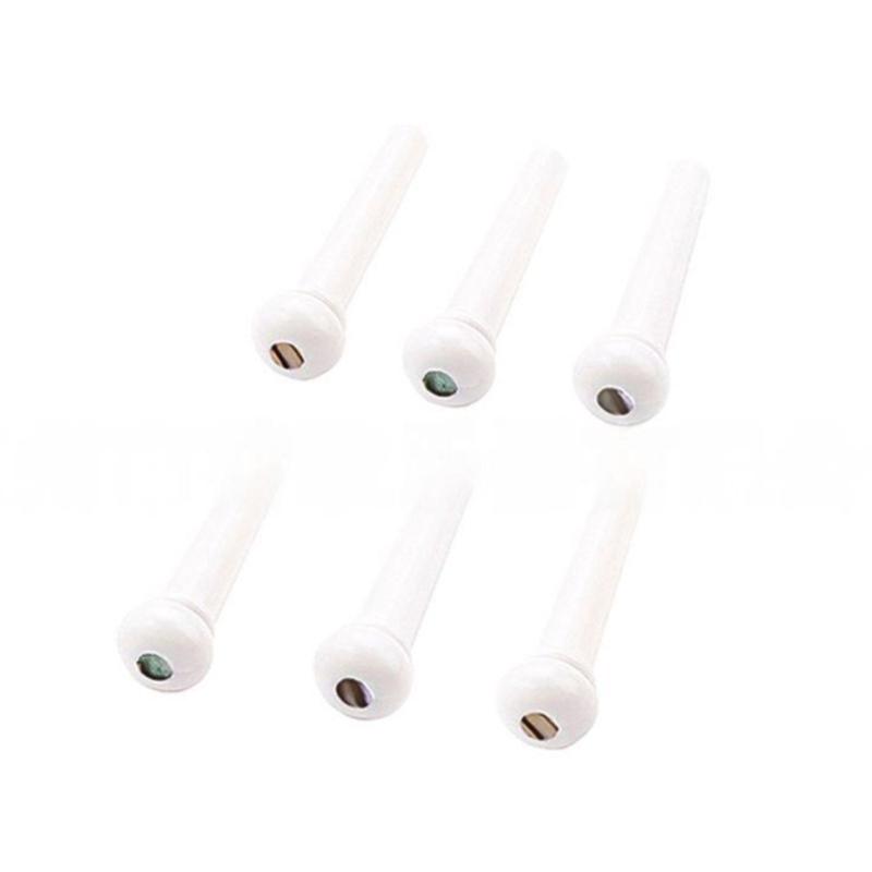 6Pcs Guitar Bridge String Studs Acoustic Guitar Strings Nail Pegs Replacement Guitar Bridge Pin for Acoustic Folk Guitar 1