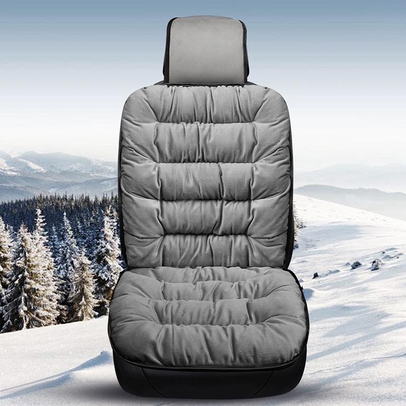 

Шелковая хлопковая автомобильная подушка, зимняя супермягкая однотонная подушка, теплый и удобный коврик для автомобиля, грузовика, внедорожника, автофургона серый