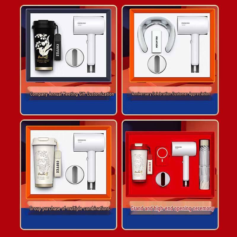 Hair Dryer, Coffee Cup & Power Bank 3-Piece Gift Set