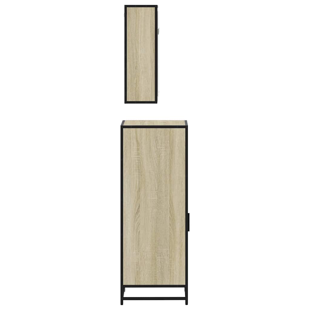3 piece bathroom furniture set in Sonoma oak melamine faced board