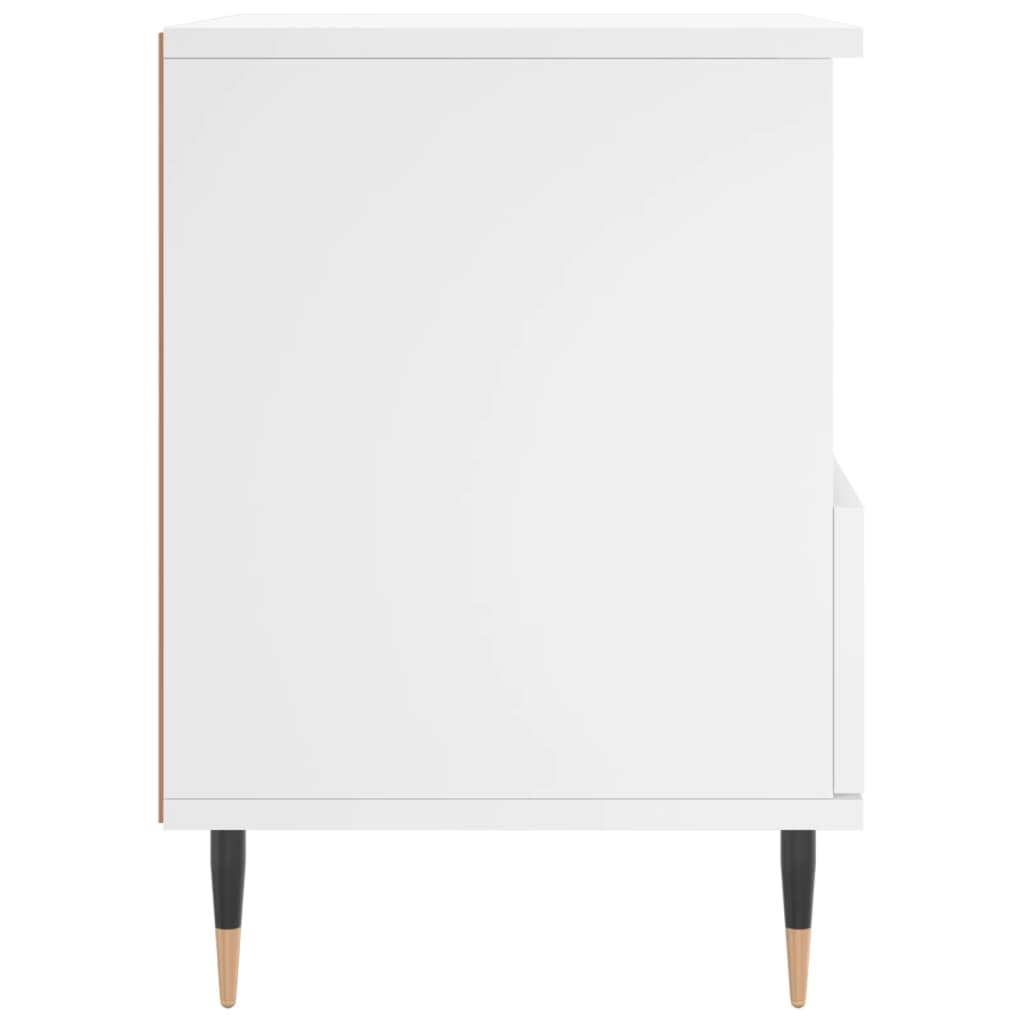 Nightstand White 40 X 35 X 50 Cm Particleboard