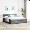 VidaXL Cadre de lit ottoman avec matelas gris foncé 180x200 cm tissu 3311561