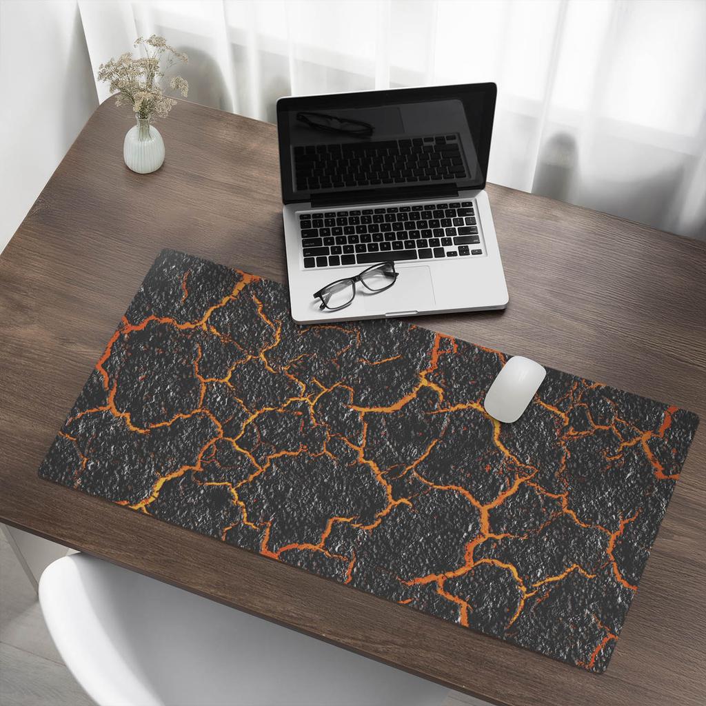 Universal Protective Mat for Computer Equipment Cracked Lava 100X50 Cm