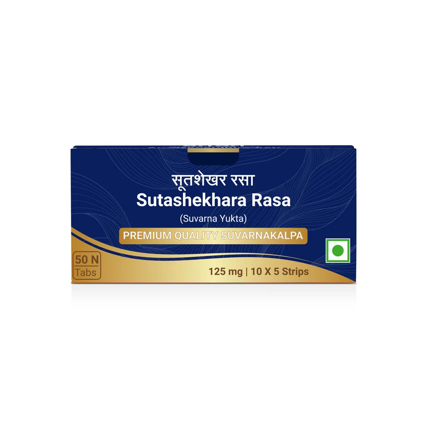

Sutashekhara Rasa (Suvarna Yukta) Tablets | 125 mg
