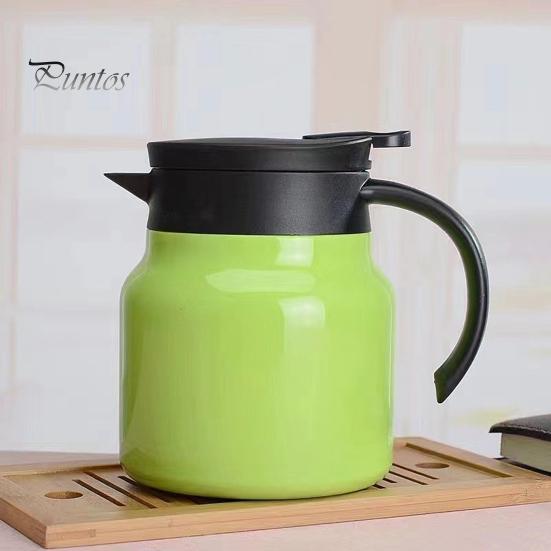 Tea Thermal Pot 1000ml Stainless Steel Insulated Teapot with Infuser Lid Detachable Filter V-Shaped Spout Coffee Pot Thermal Carafe for Home Kitchen