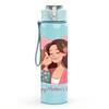 1PC Happy Mothers Day Heart Family Pattern 750ml Color Plastic Sports Water Bottle Leakproof Flip Straw Lid Suitable for Sports Office Home Use