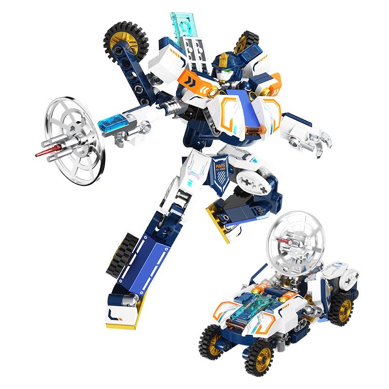 Jaki Aerospace Transforming Mecha Building Blocks Set Robot Model Assembly Toy Desktop Creative Ornament Boy'S Birthday Gift