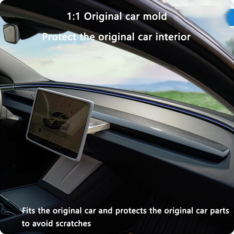 For Tesla Model 3 Highland Dashboard Cover Trim Model Y Juniper Air Outlet Trim Strip Panel Stylish Interior Car Accessories